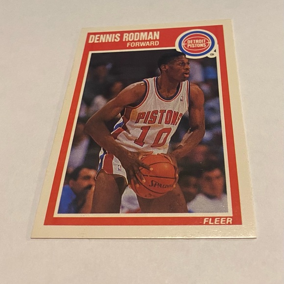 Dennis Rodman 1989 Fleer Basketball Card # 49 Vintage Collectible - Picture 3 of 3